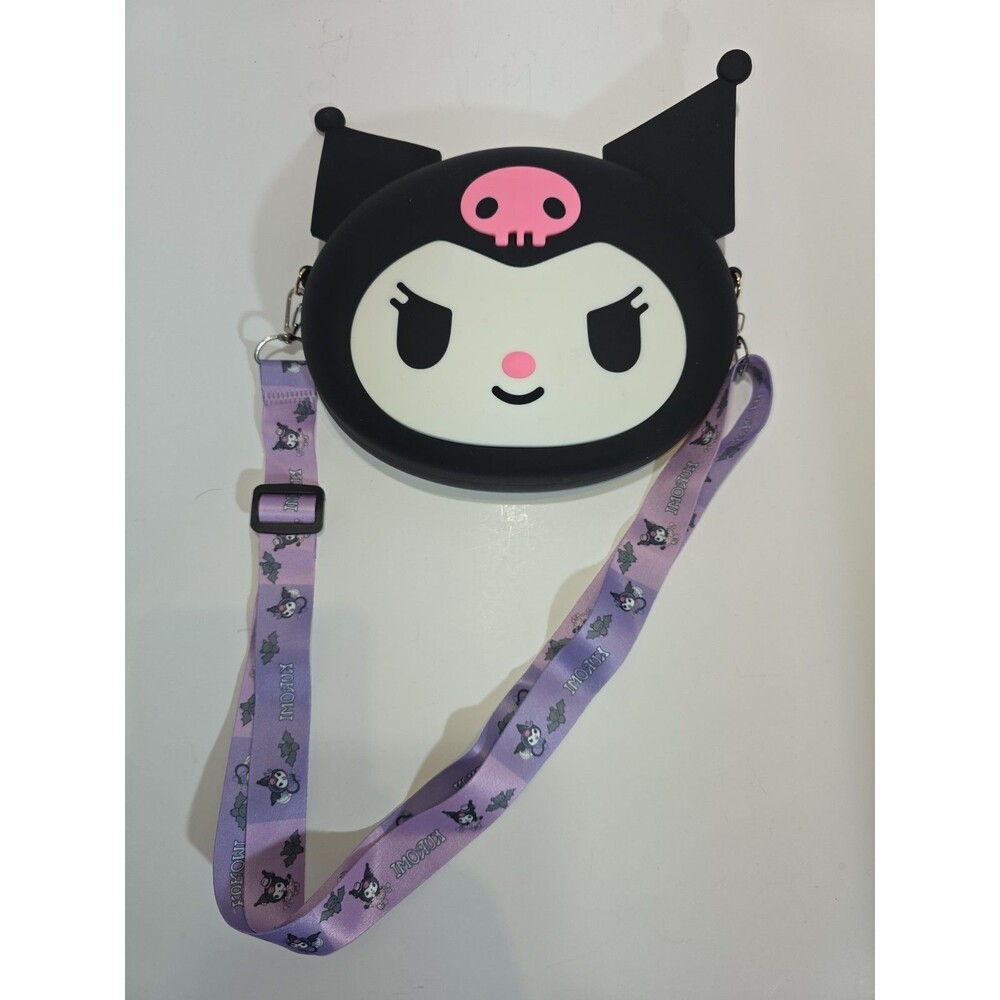 Sanrio Kuromi 3D Silicone Shoulder Bad Crossbody Bag Black